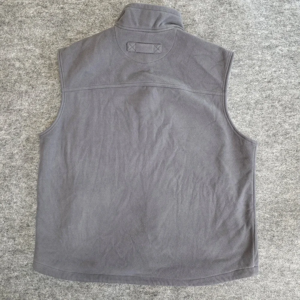 Duluth Trading Co Vest Mens Size XL‎ Gray Full Zip Pockets Outdoors Fleece